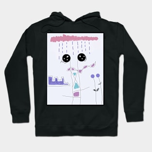 Kids and Purple Rain Stick Figure Hoodie